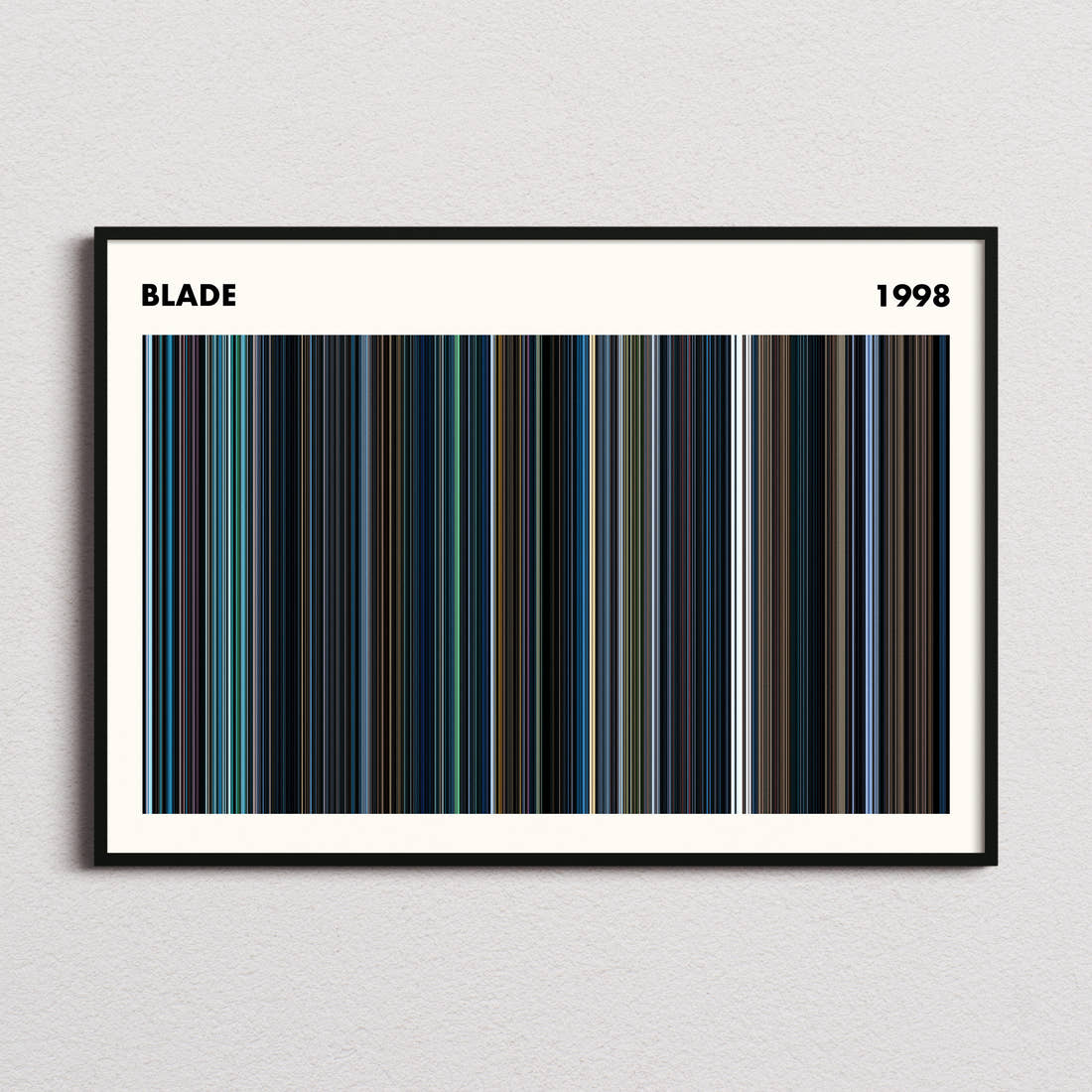 Blade Movie Barcode Poster - Simplified