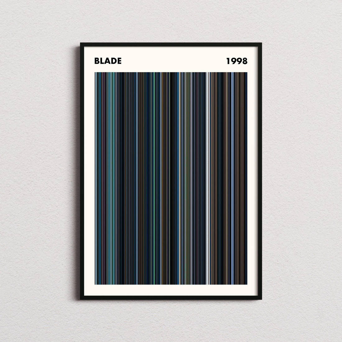 Blade Movie Barcode Poster - Simplified