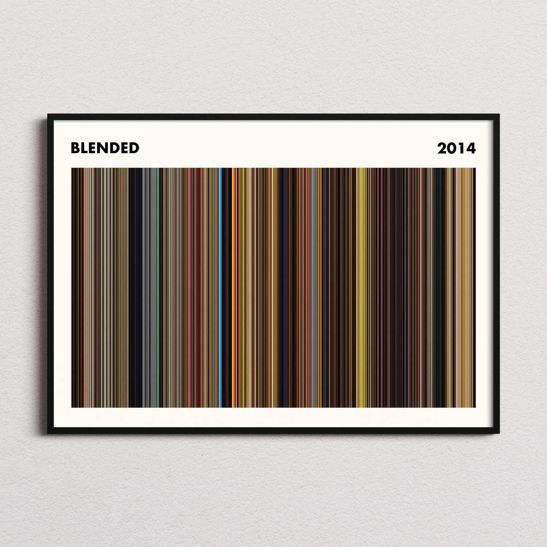 Blended Movie Barcode Poster - Simplified