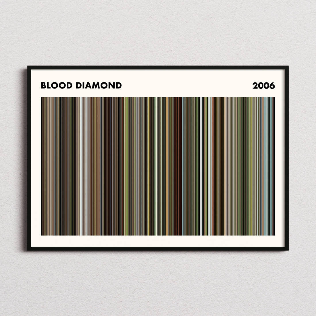 Blood Diamond Movie Barcode Poster - Simplified