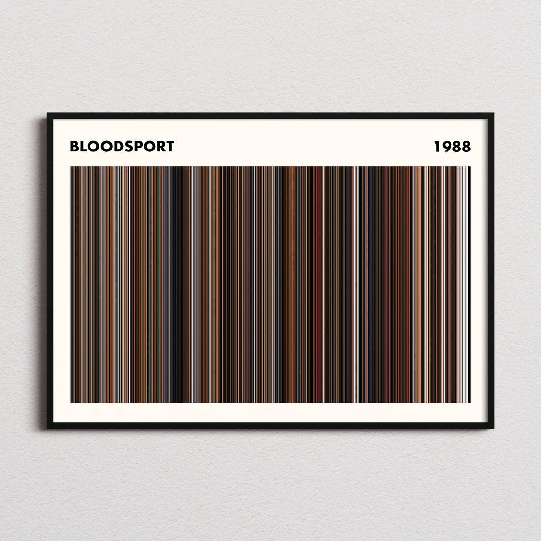 Bloodsport Movie Barcode Poster - Simplified