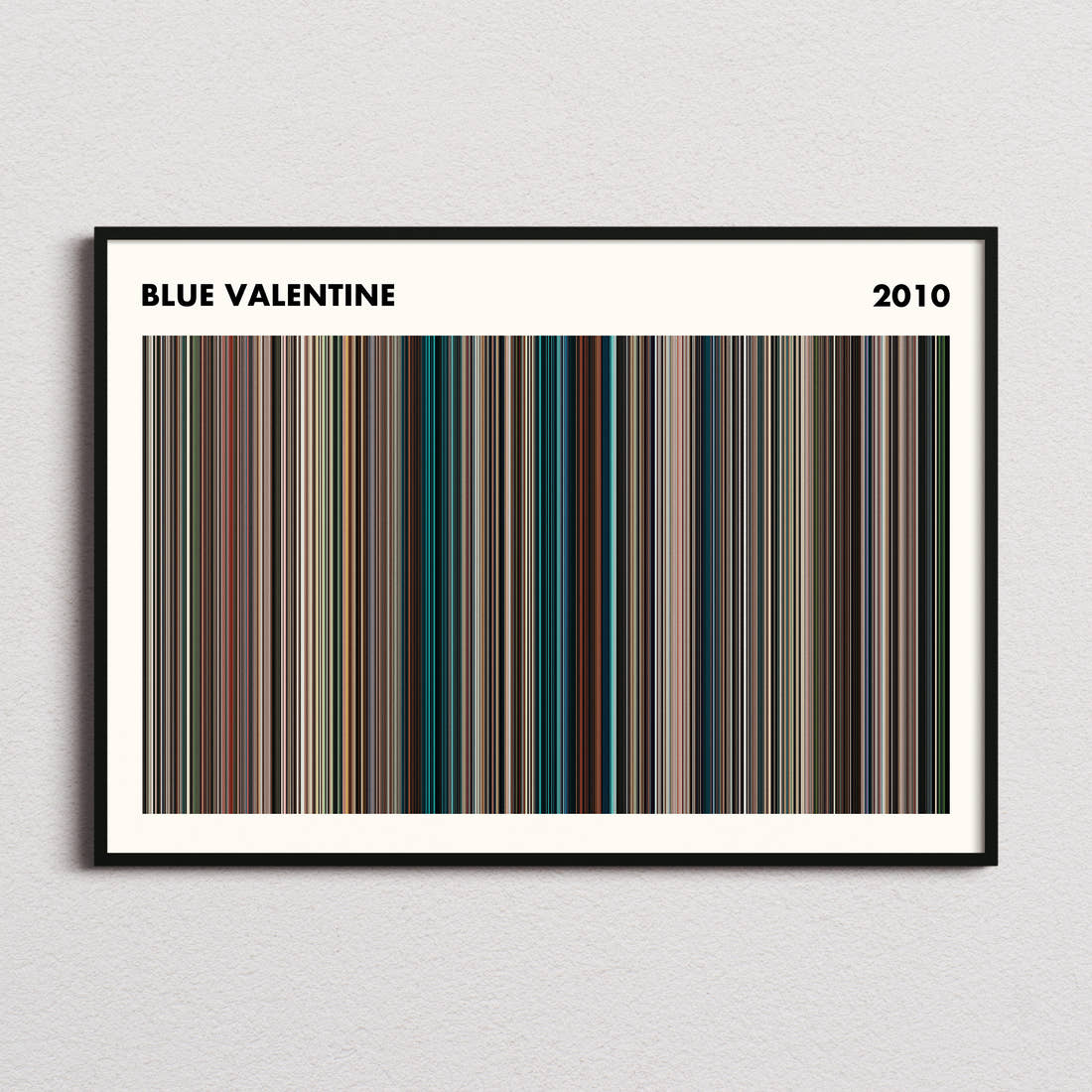 Blue Valentine Movie Barcode Poster - Simplified