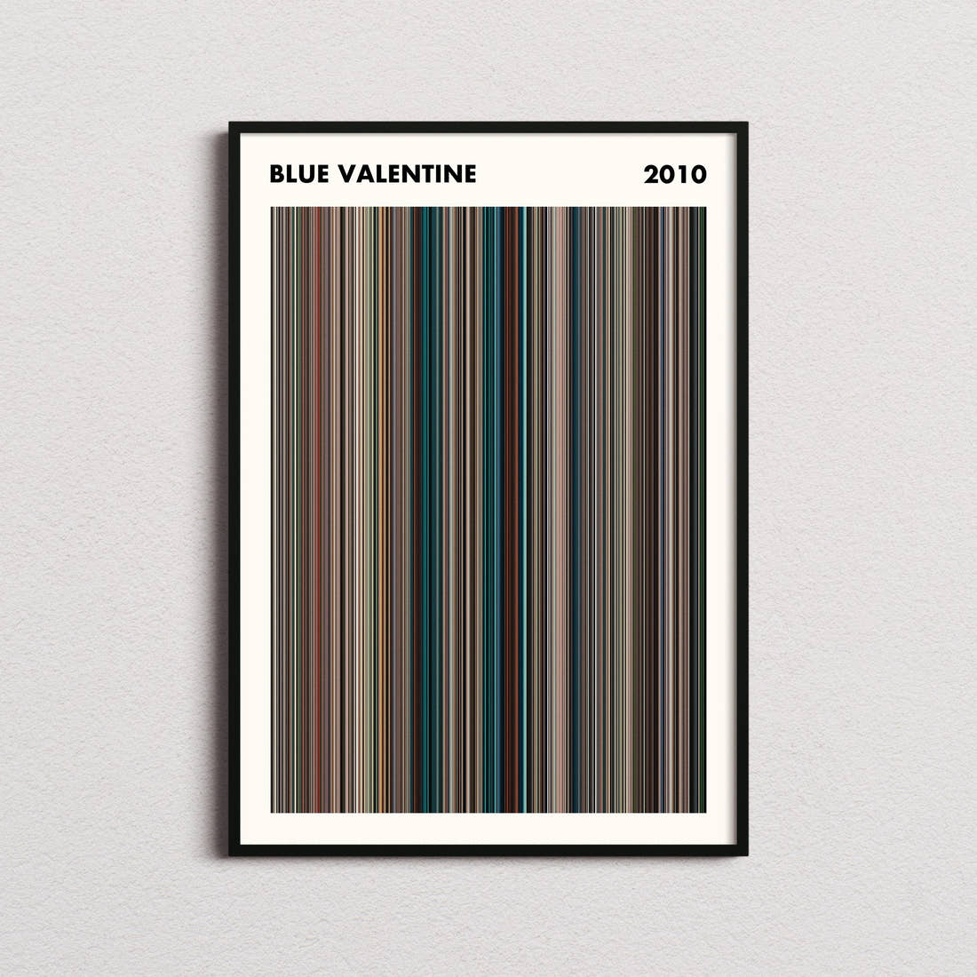 Blue Valentine Movie Barcode Poster - Simplified