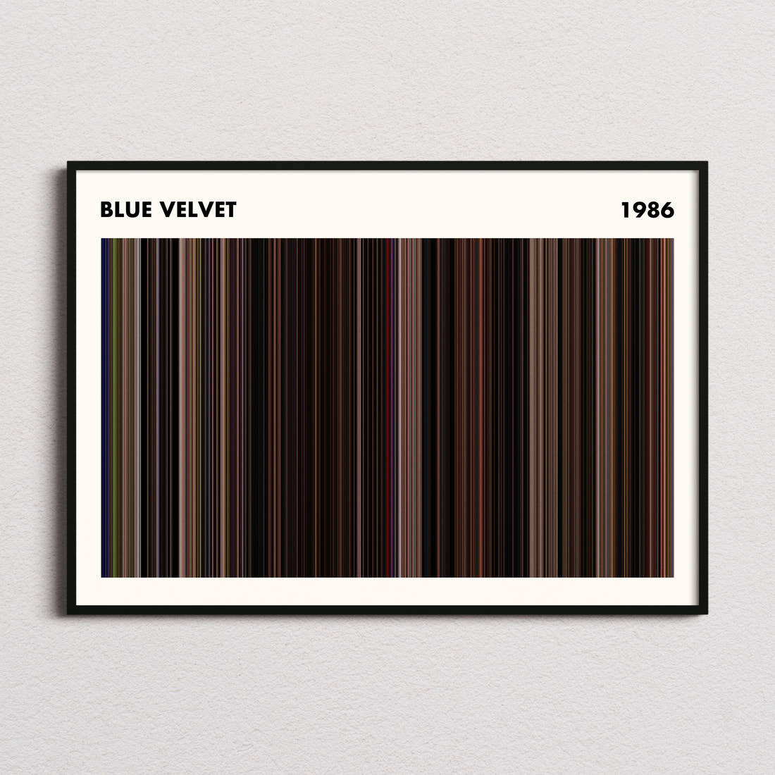 Blue Velvet Movie Barcode Poster - Simplified