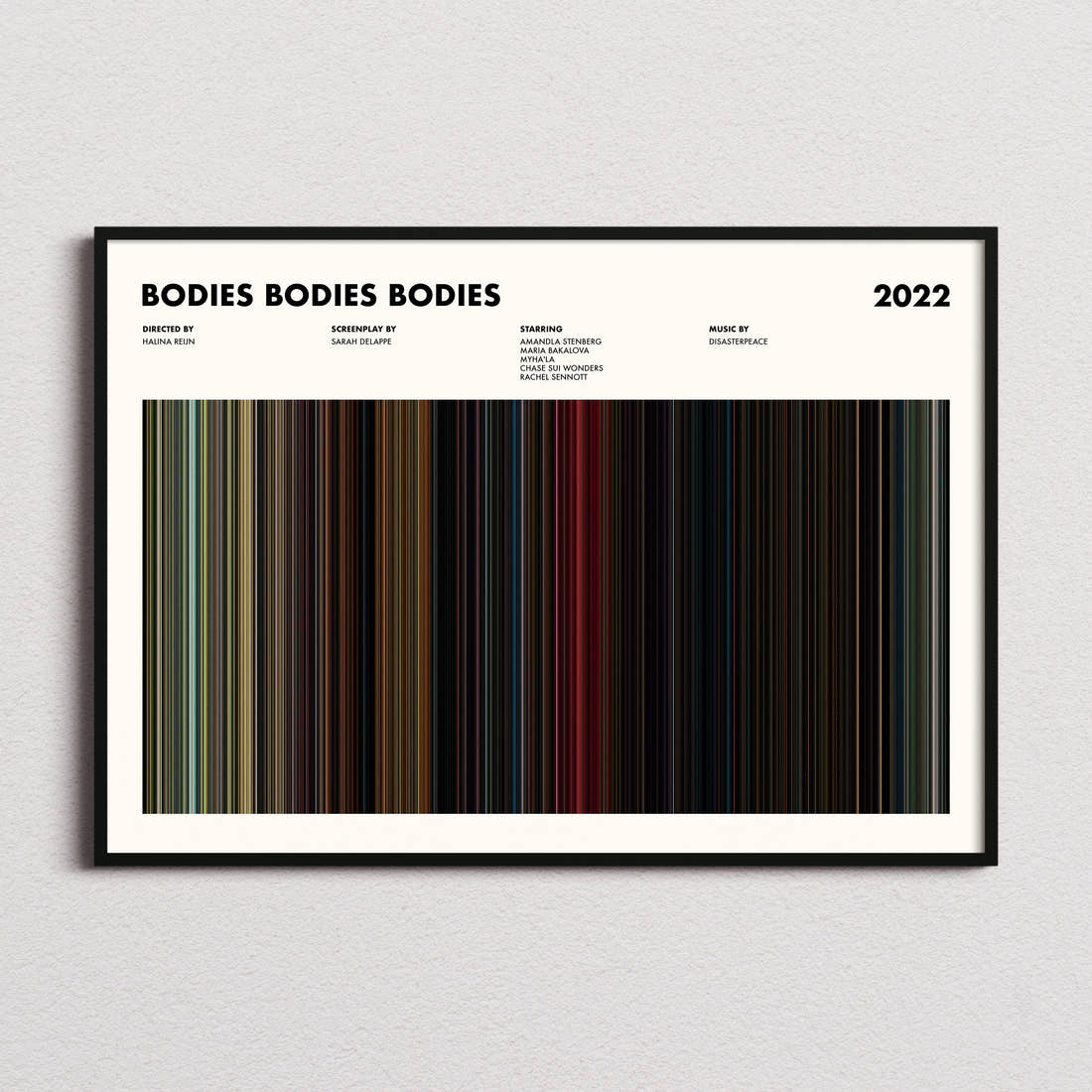 Bodies Bodies Bodies Movie Barcode Poster