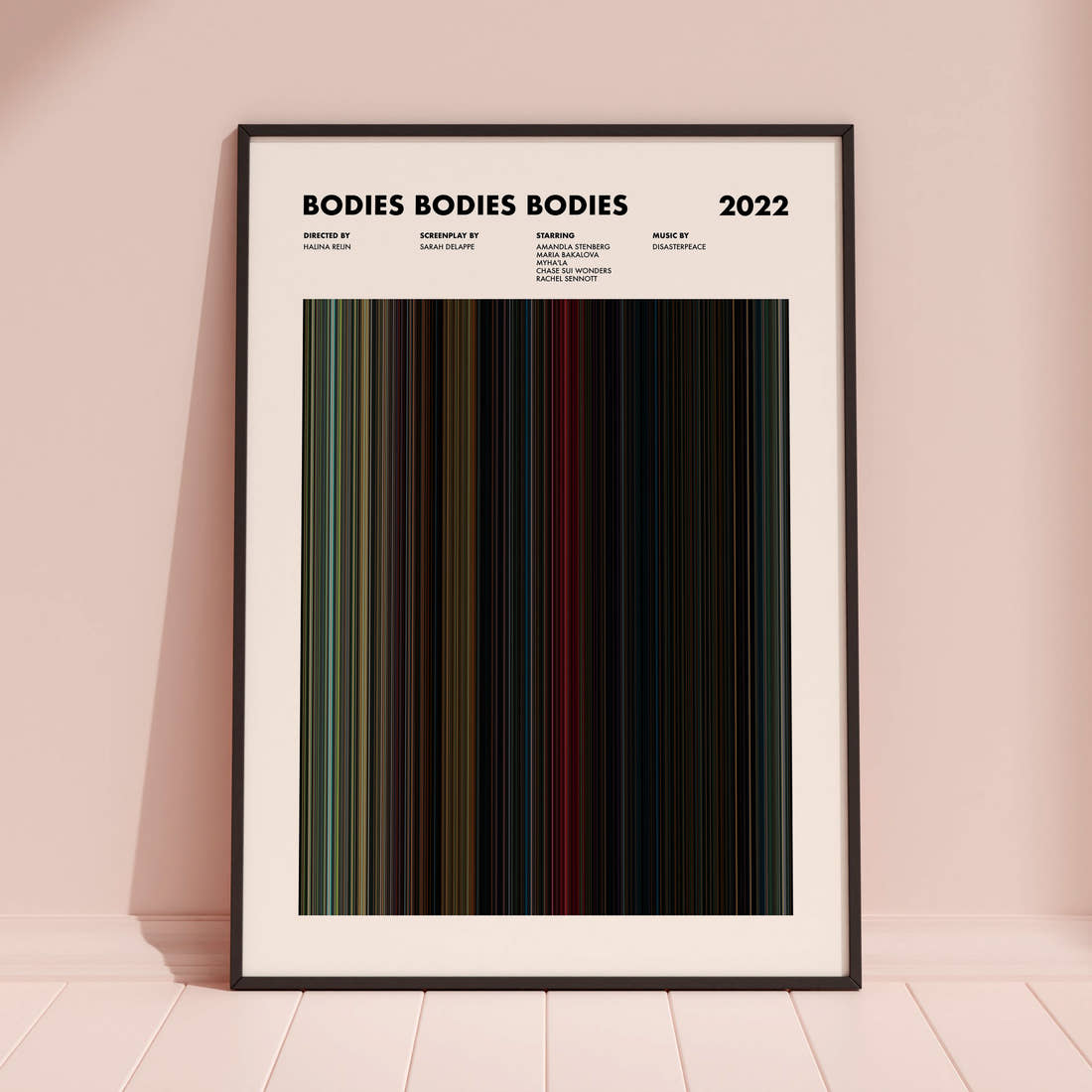Bodies Bodies Bodies Movie Barcode Poster