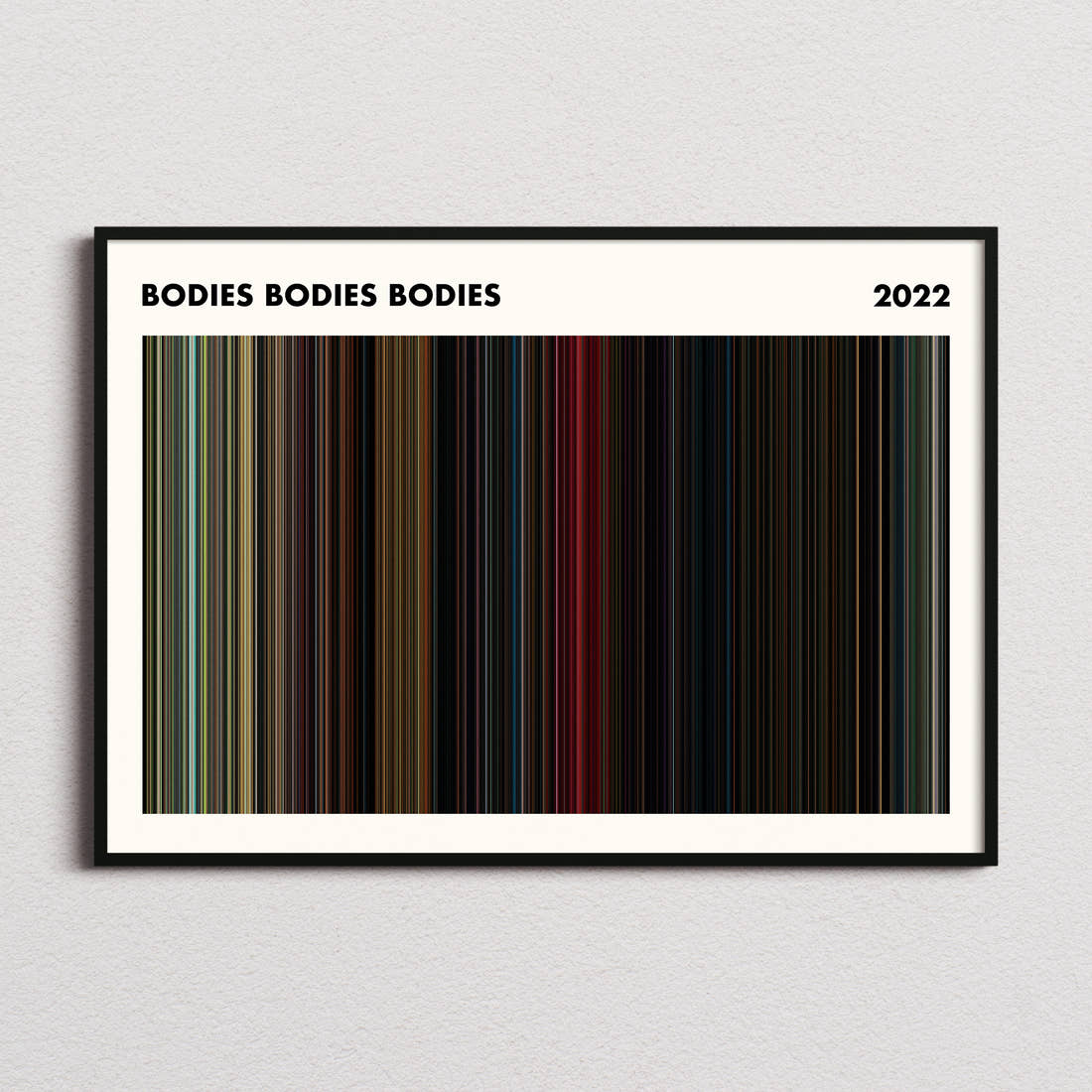 Bodies Bodies Bodies Movie Barcode Poster - Simplified