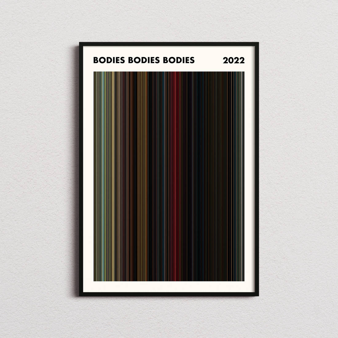 Bodies Bodies Bodies Movie Barcode Poster - Simplified