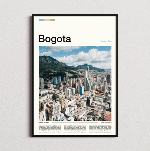 Bogota - City Below The Mountains - Travel Print