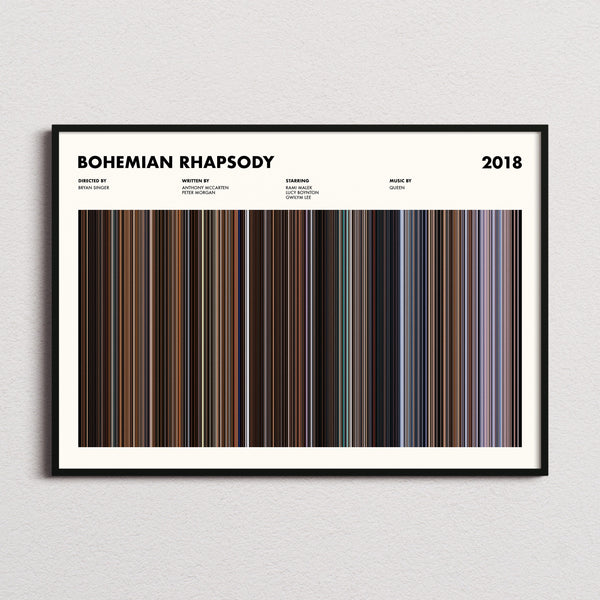 Bohemian Rhapsody Movie Barcode Poster