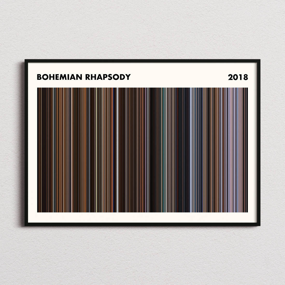 Bohemian Rhapsody Movie Barcode Poster - Simplified