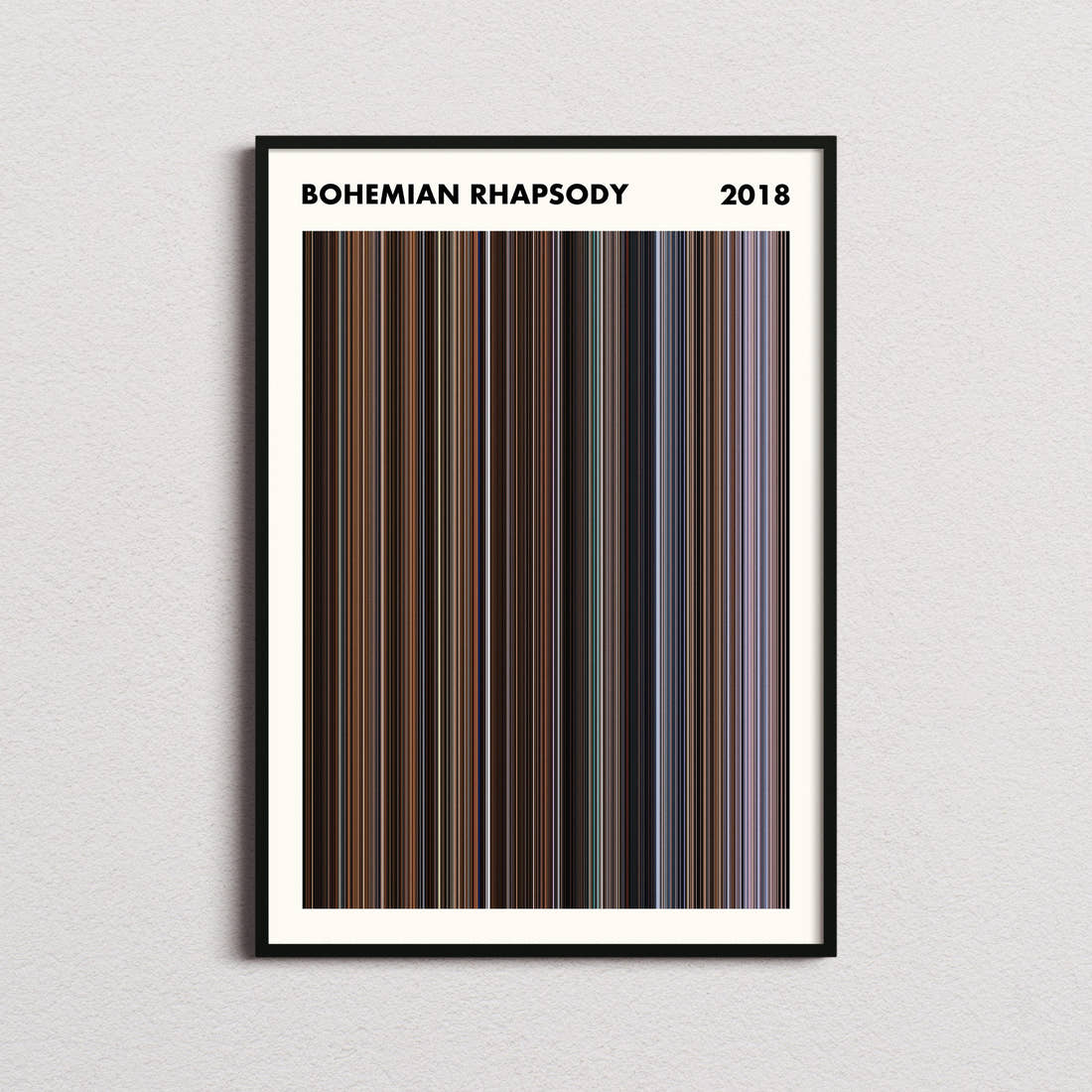 Bohemian Rhapsody Movie Barcode Poster - Simplified