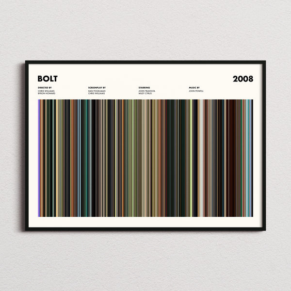 Bolt Movie Barcode Poster