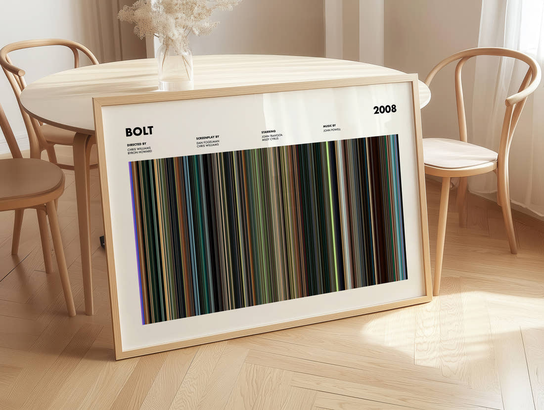 Bolt Movie Barcode Poster