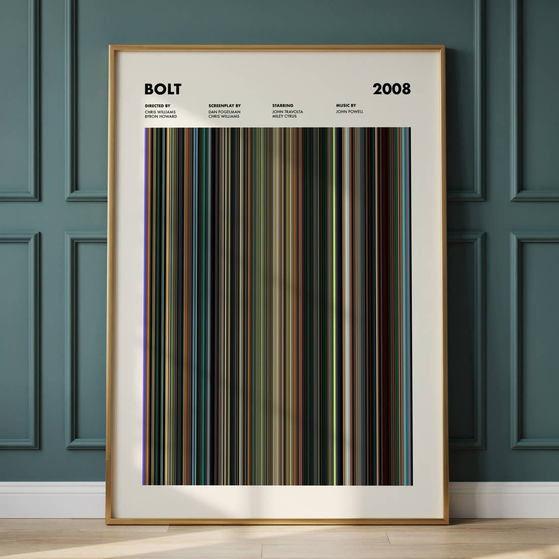 Bolt Movie Barcode Poster