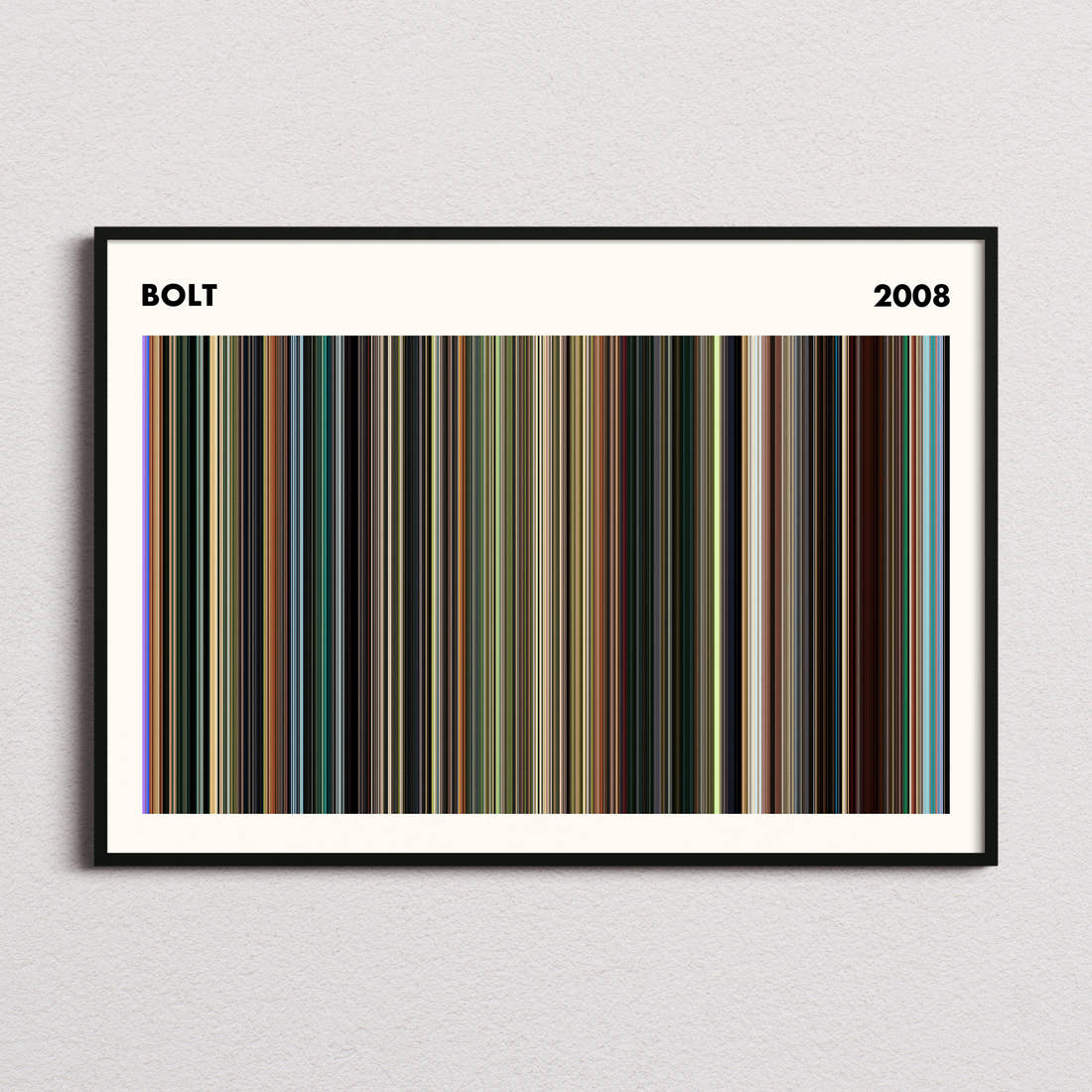 Bolt Movie Barcode Poster - Simplified