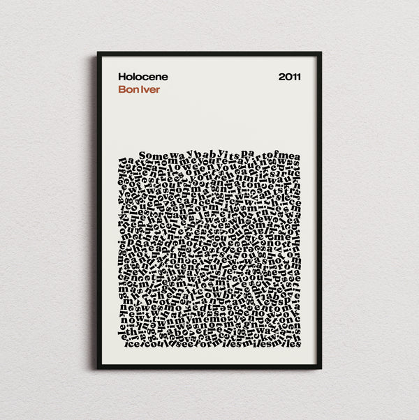 Bon Iver Holocene Lyric Print