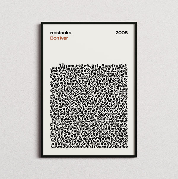 Bon Iver re: stacks Lyric Print