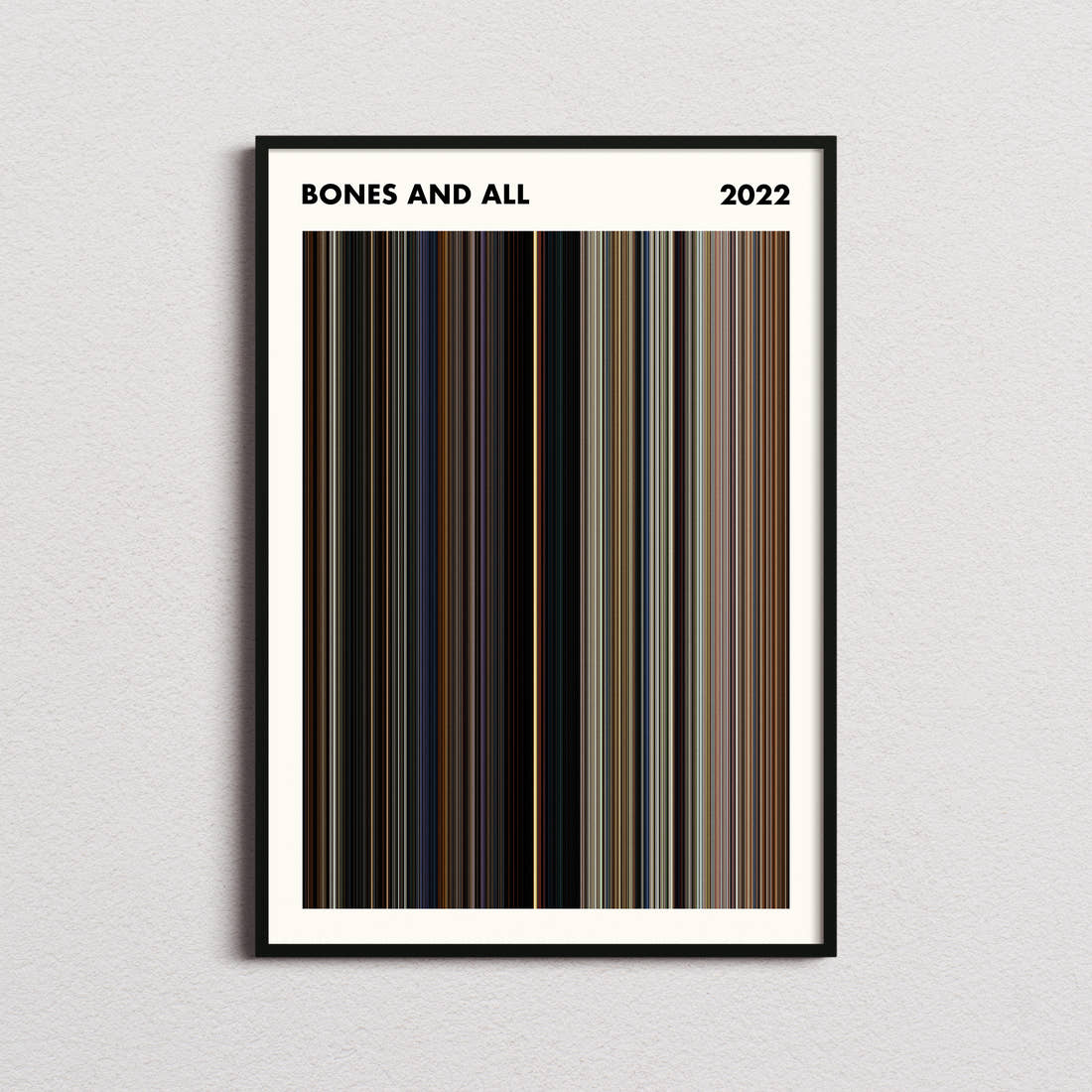 Bones and All Movie Barcode Poster - Simplified