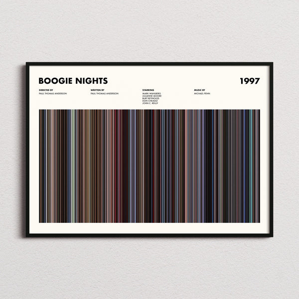 Boogie Nights Movie Barcode Poster