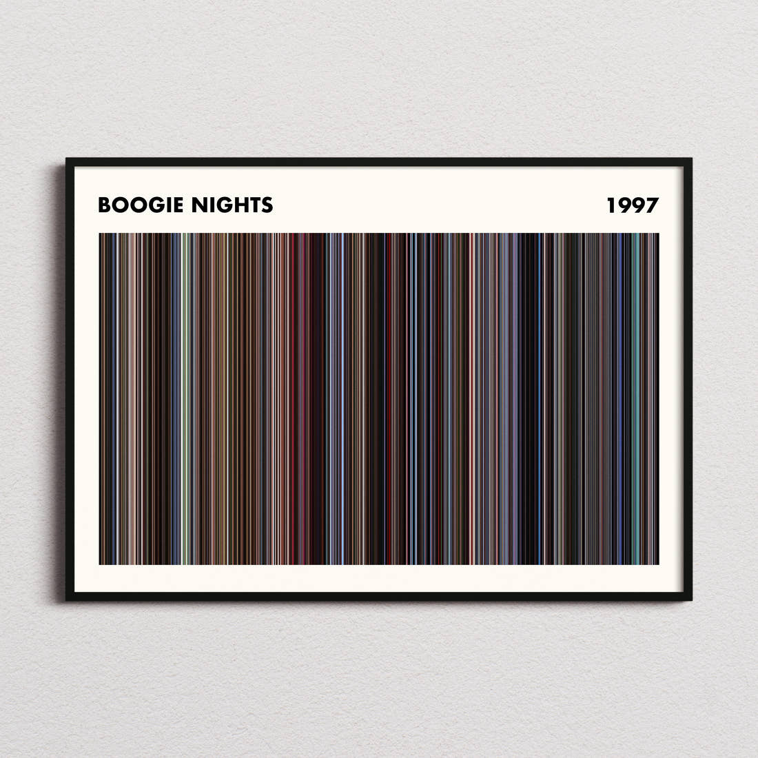 Boogie Nights Movie Barcode Poster - Simplified