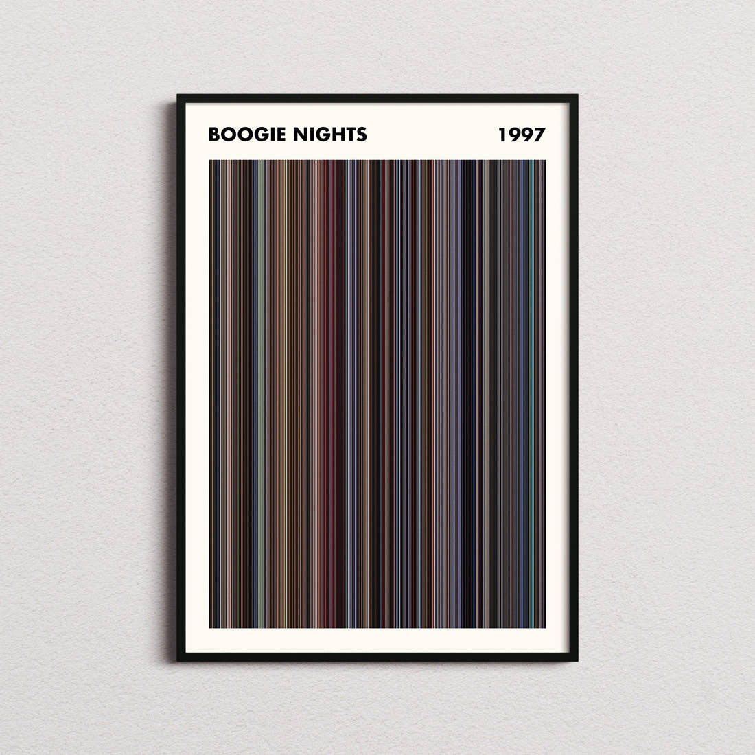 Boogie Nights Movie Barcode Poster - Simplified