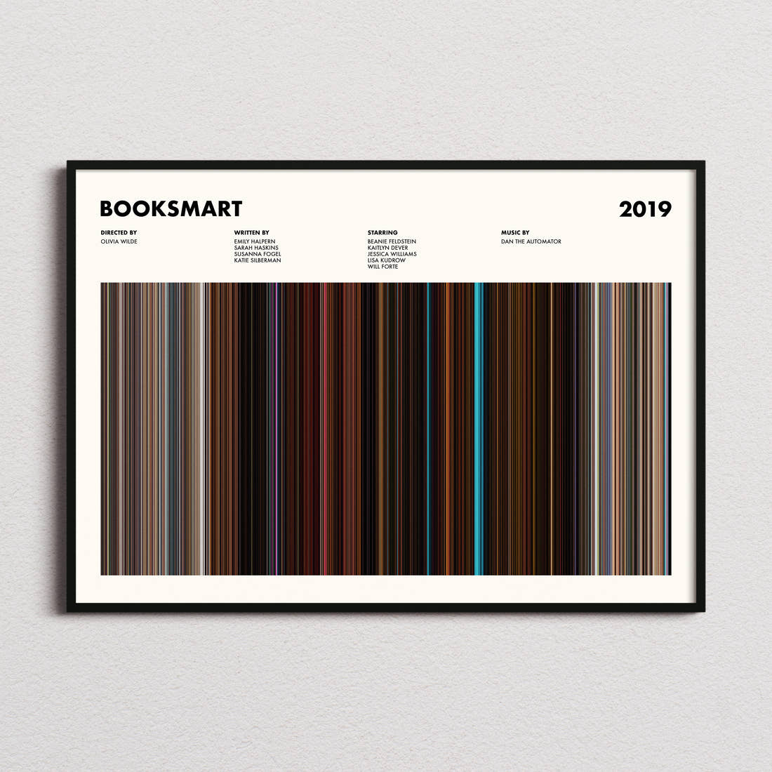 Booksmart Movie Barcode Poster