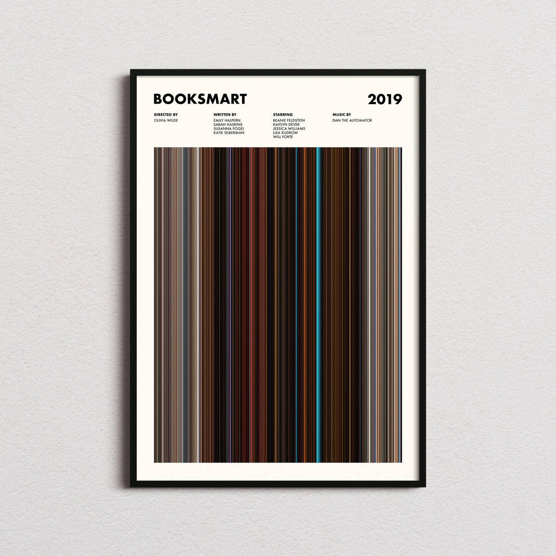 Booksmart Movie Barcode Poster