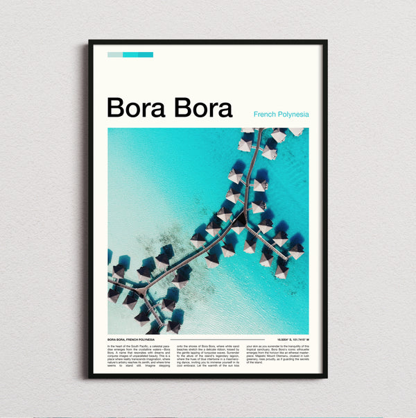 Bora Bora - Overwater Bungalows - Travel Print