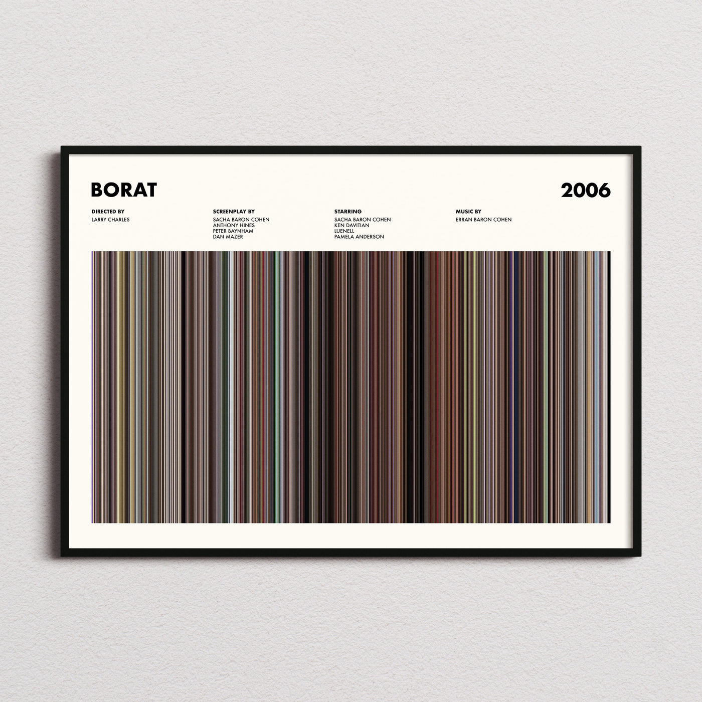 Borat Movie Barcode Poster