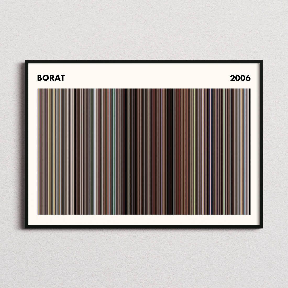 Borat Movie Barcode Poster - Simplified