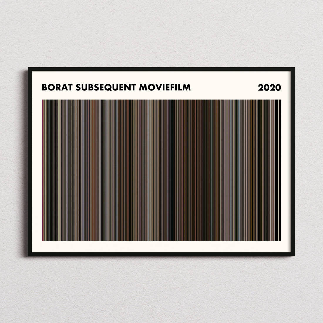 Borat Subsequent Moviefilm Movie Barcode Poster - Simplified