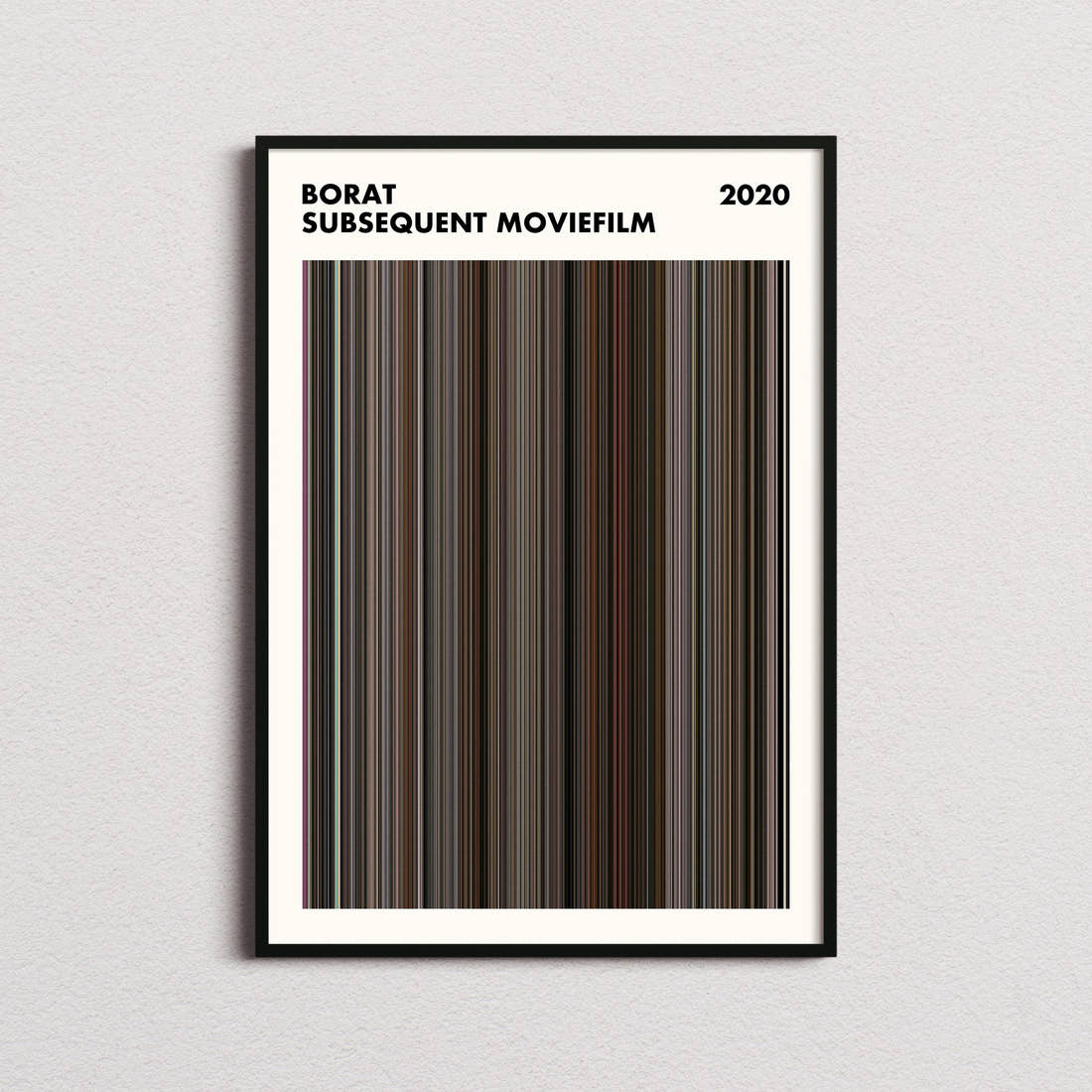 Borat Subsequent Moviefilm Movie Barcode Poster - Simplified