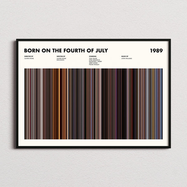 Born on the Fourth of July Movie Barcode Poster