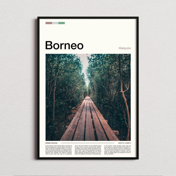 Borneo - Boardwalk Through Jungle - Travel Print