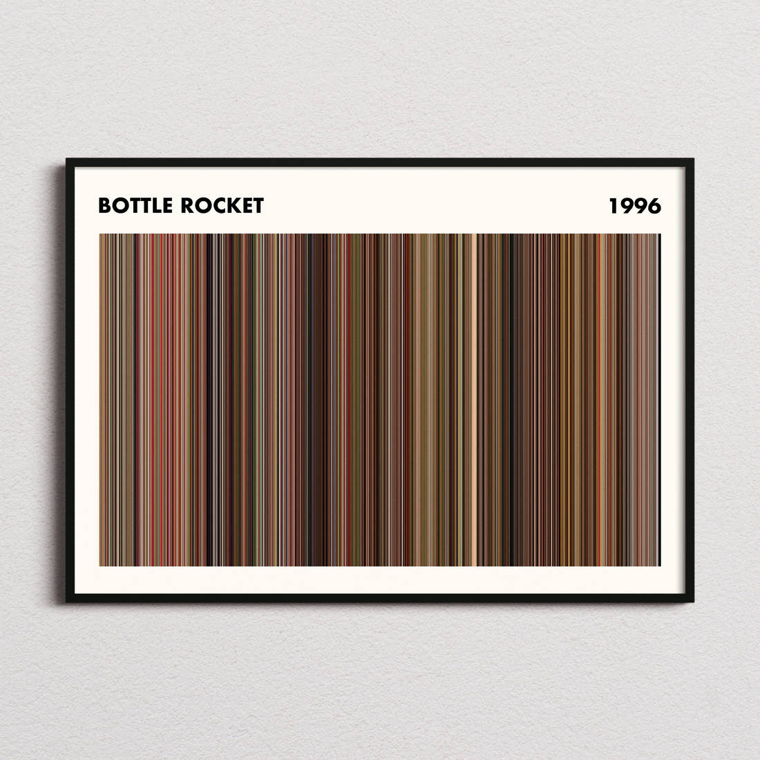 Bottle Rocket Movie Barcode Poster - Simplified