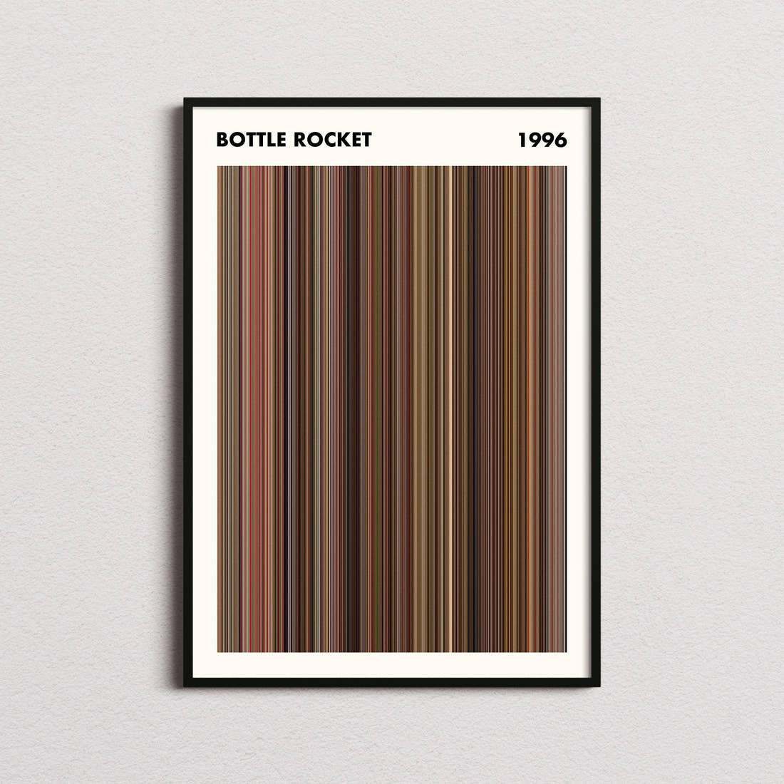 Bottle Rocket Movie Barcode Poster - Simplified