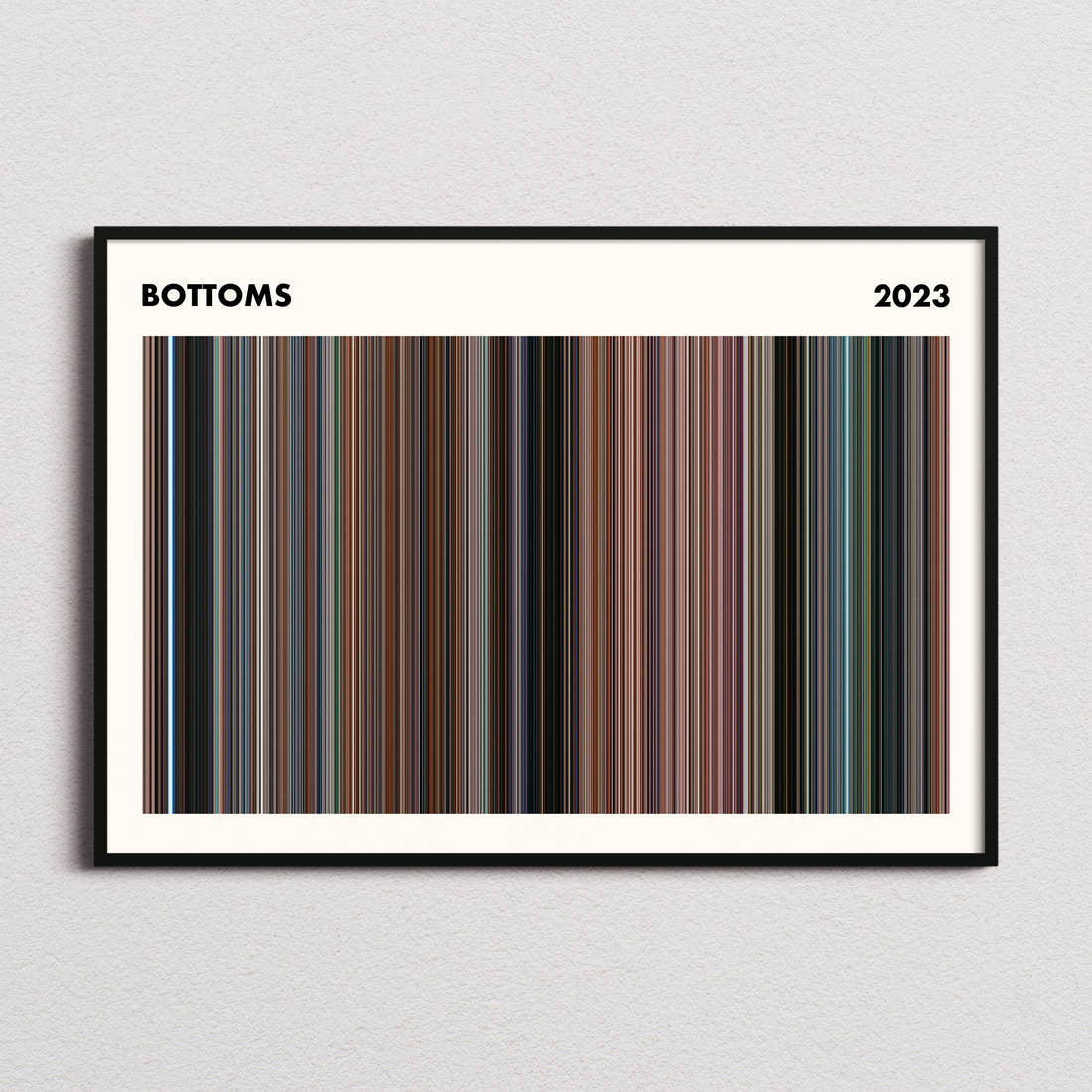 Bottoms Movie Barcode Poster - Simplified