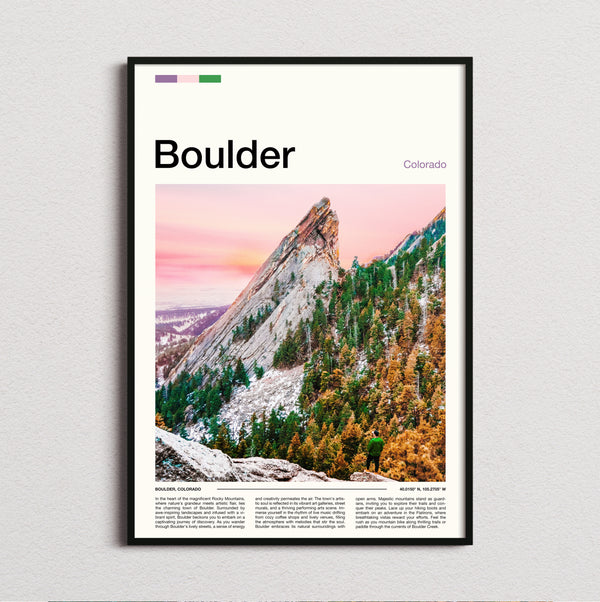 Boulder - The Flatirons - Travel Print