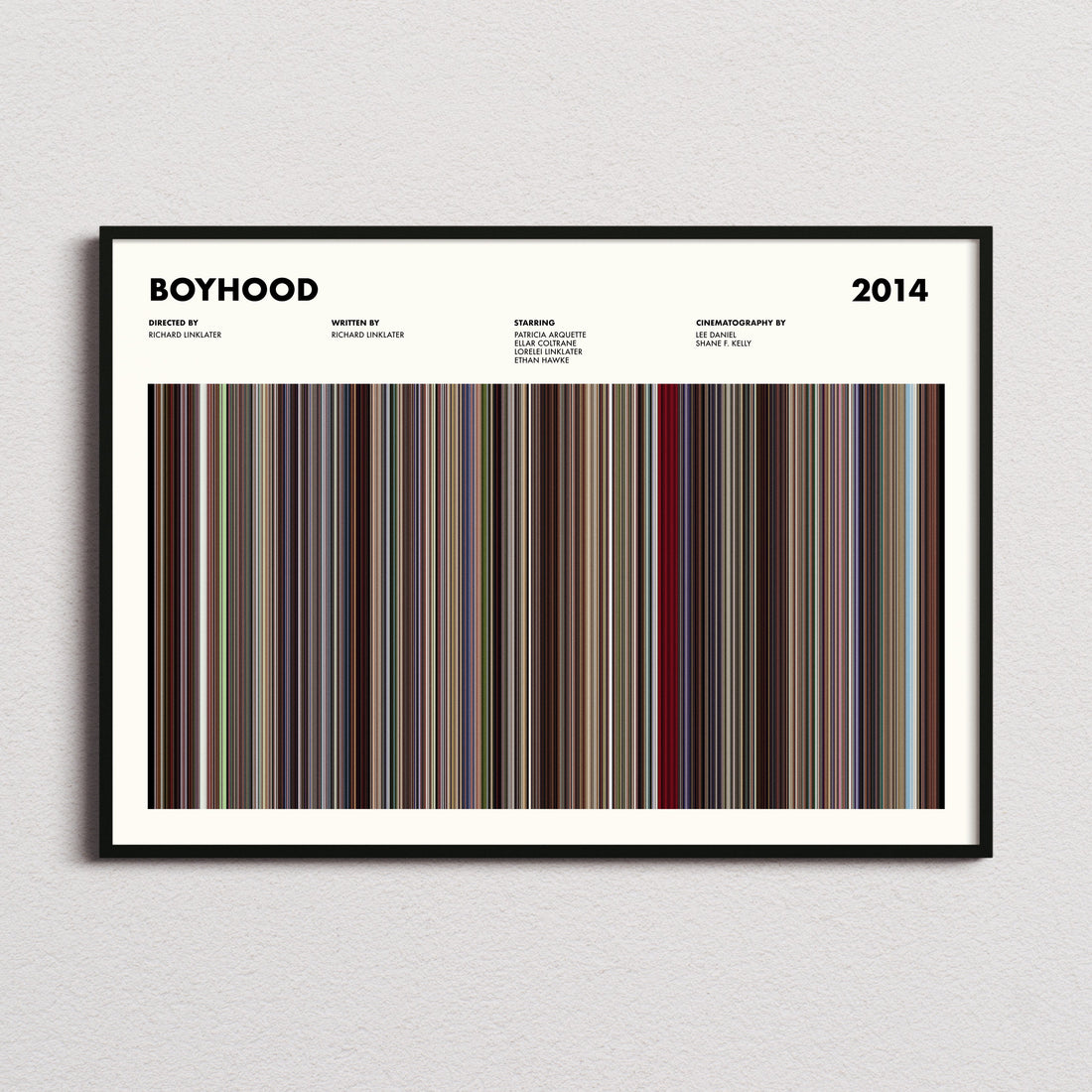 Boyhood Movie Barcode Poster