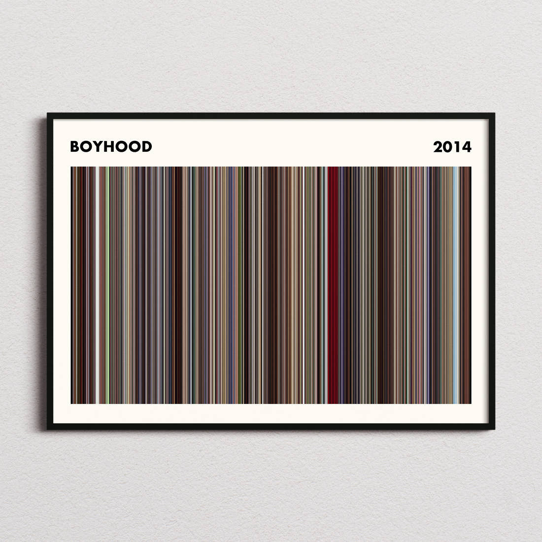 Boyhood Movie Barcode Poster - Simplified