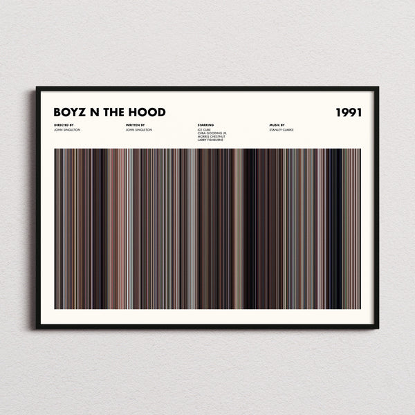 Boyz n the Hood Movie Barcode Poster