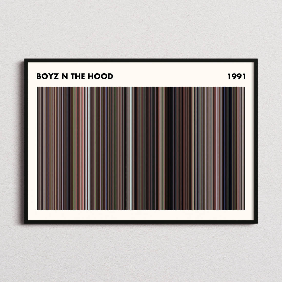 Boyz n the Hood Movie Barcode Poster - Simplified