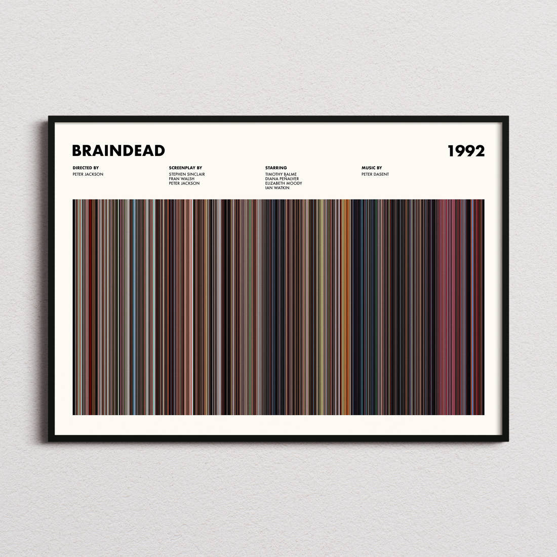 Braindead Movie Barcode Poster
