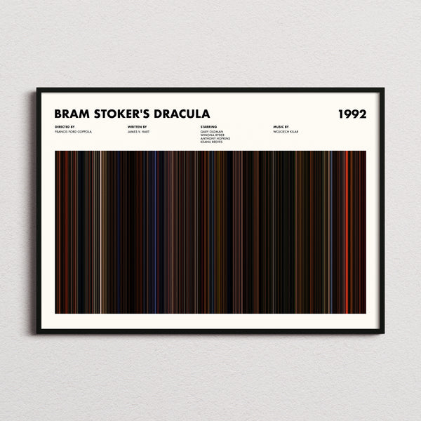 Bram Stoker's Dracula Movie Barcode Poster