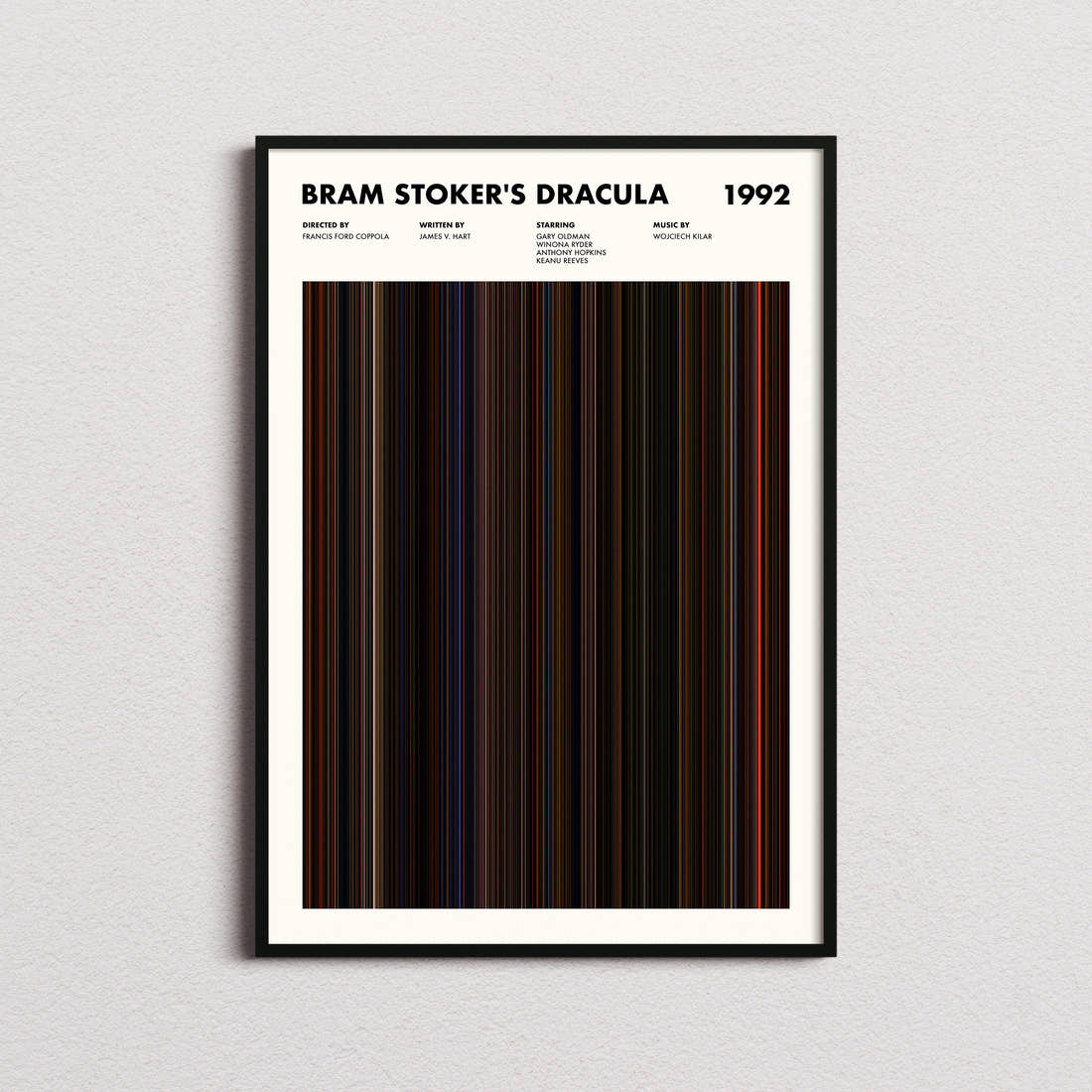 Bram Stoker's Dracula Movie Barcode Poster