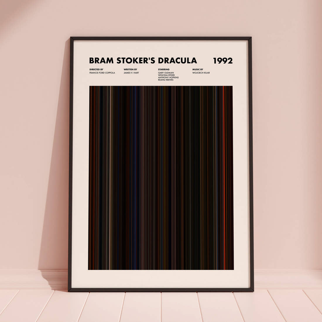 Bram Stoker's Dracula Movie Barcode Poster