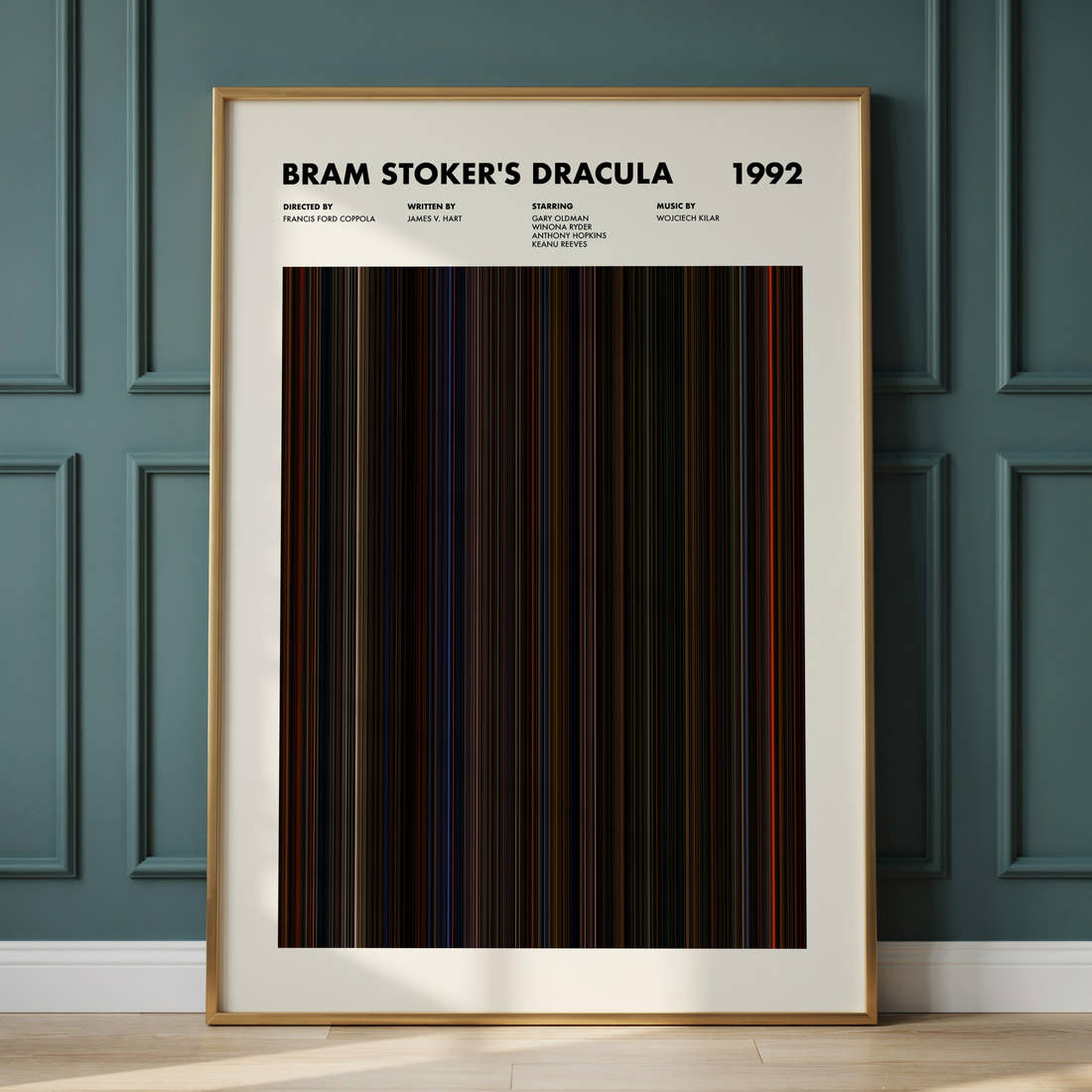 Bram Stoker's Dracula Movie Barcode Poster