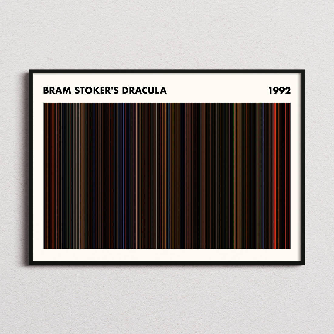Bram Stoker's Dracula Movie Barcode Poster - Simplified