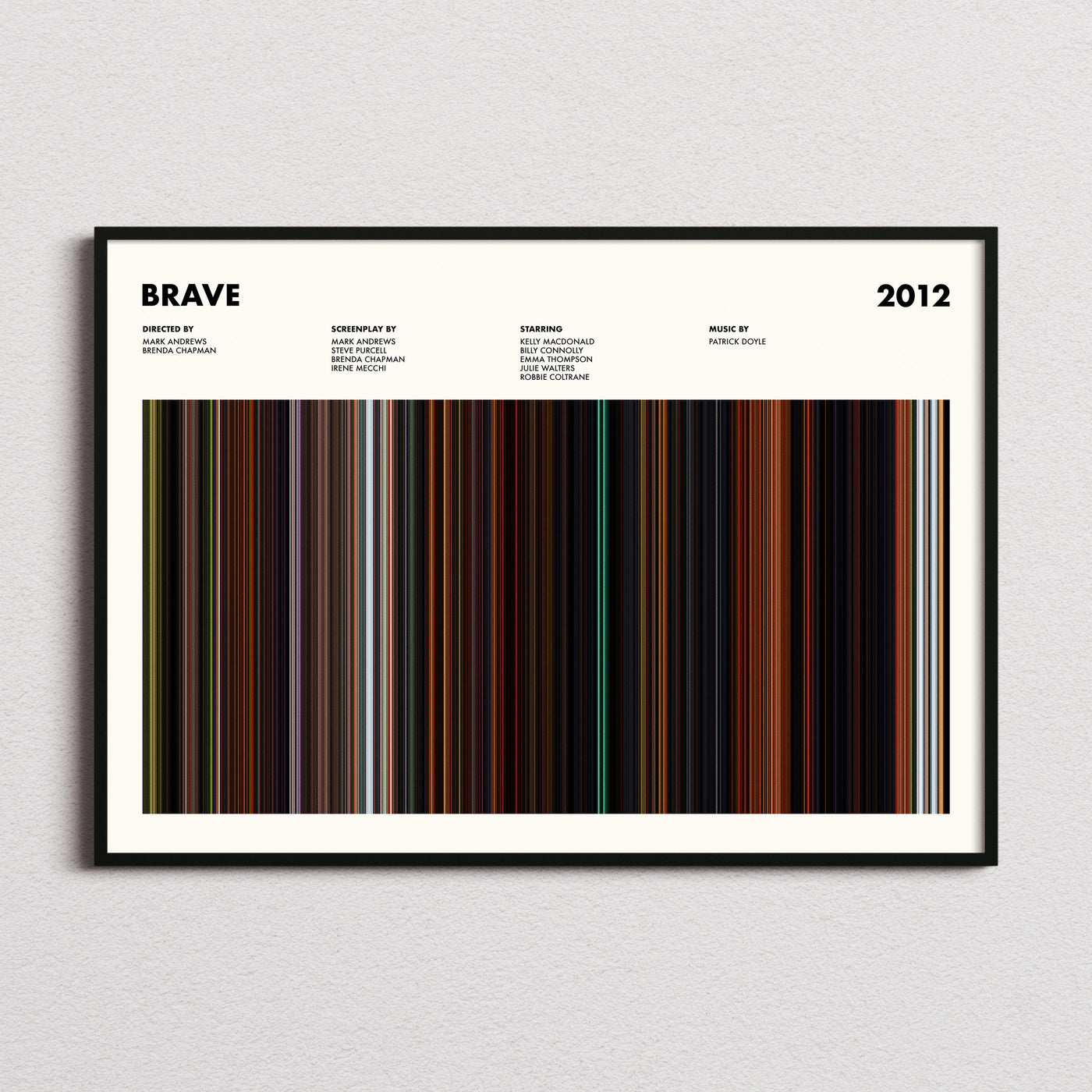 Brave Movie Barcode Poster